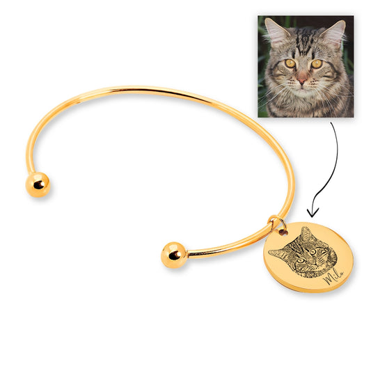 Custom Cat Portrait Bangle