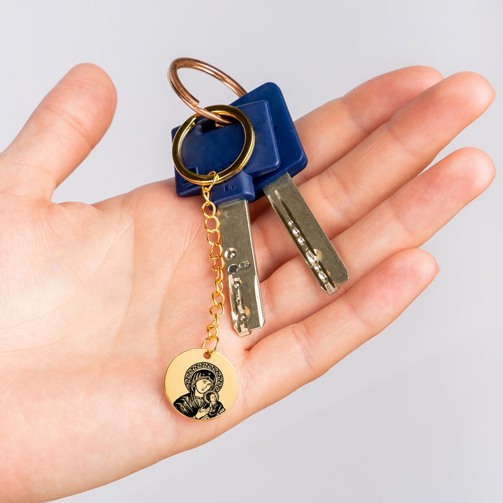 Virgin Mary & Baby Jesus Keychain