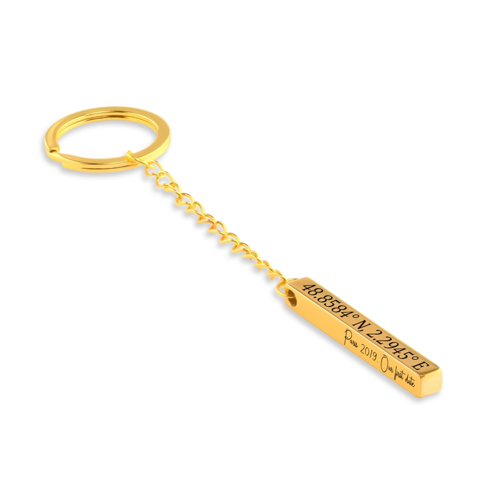 Coordinates Keychain