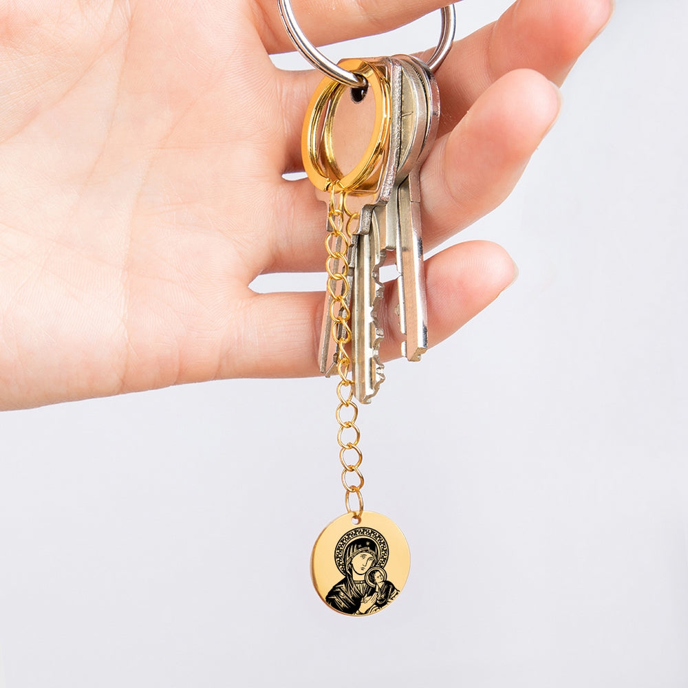 Virgin Mary & Baby Jesus Keychain