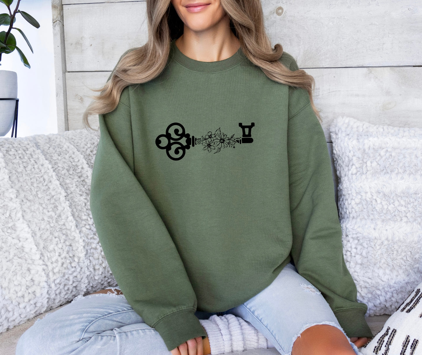 Antique Shirt, Key Sweater, Birth Flower, Custom Sweater, Aesthetic Hoodie, Comfy Sweatshirt, Book Lover T Shirt