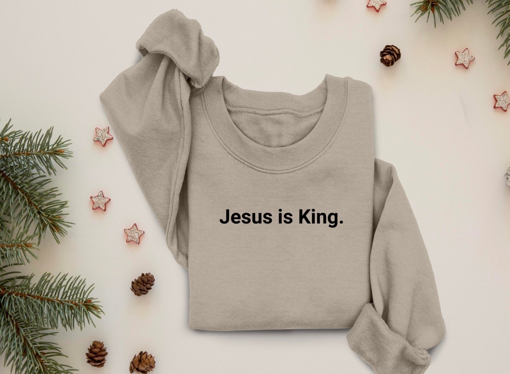 Jesus Is King Sweatshirt, Bible Verse Tee, God Is Good Sweatshirt, Oversized Sweater, Faith Based, Christian Sweater, Christian Sweatshirt