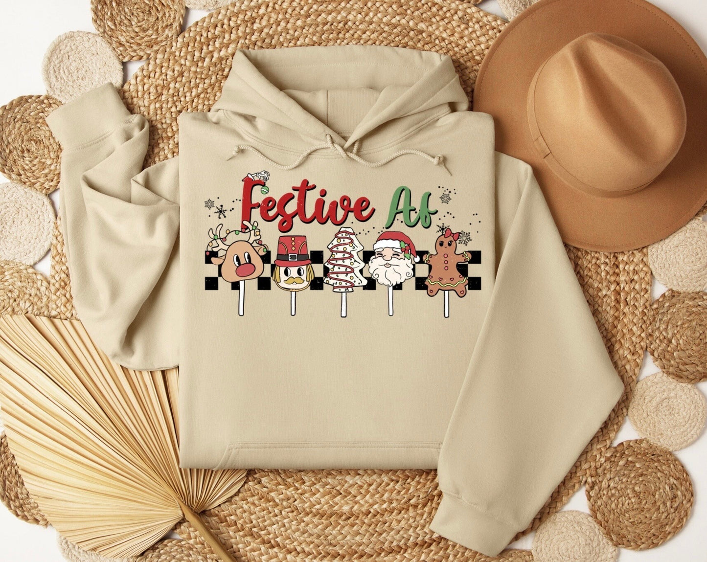Festive AF Sweater, Cute Christmas Sweatshirt, Christmas Shirt, Holiday Xmas Tee, Snowman Sweater, Womans Sweater, Farm Fresh, Gingerbread