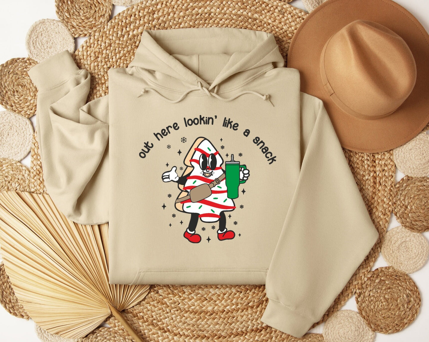 Lookin like a snack Sweatshirt, Christmas family shirt, Christmas coffee, Christmas Tree Sweatshirt, Womens Christmas Shirts, Xmas cake