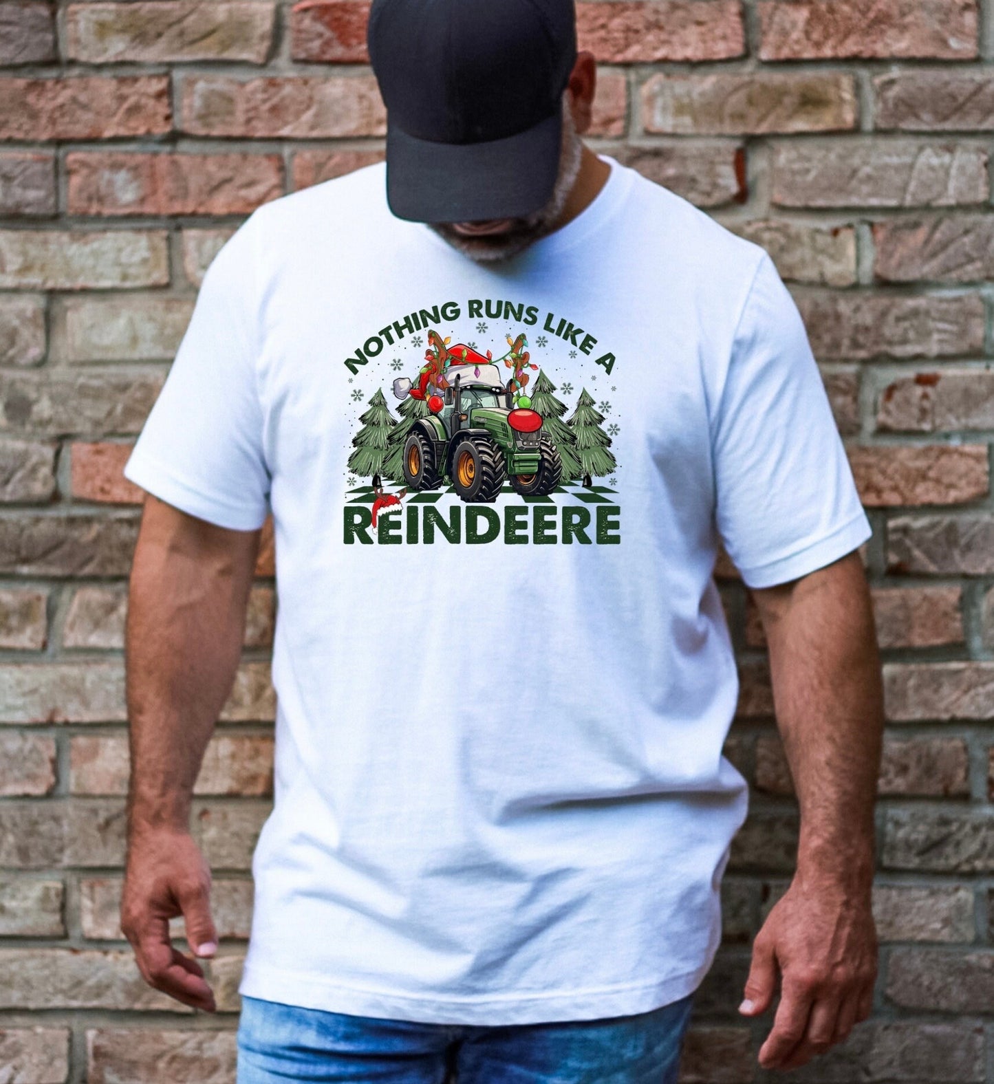 Nothing Runs Like A Reindeere, Christmas Tractor Shirt, Farm Christmas Sweater, Farm Life Shirt,Farm Holiday Sweatshirt,Christmas Tree Shirt