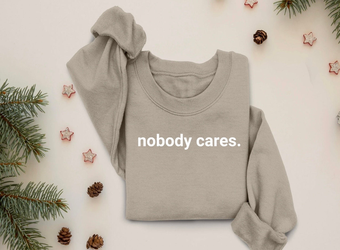 Nobody Cares Sweatshirt, Sarcastic Sweater, Funny Crewneck, Crewneck Sweatshirt, Oversized Sweater, Comfy Sweater, Aesthetic hoodie, Gift