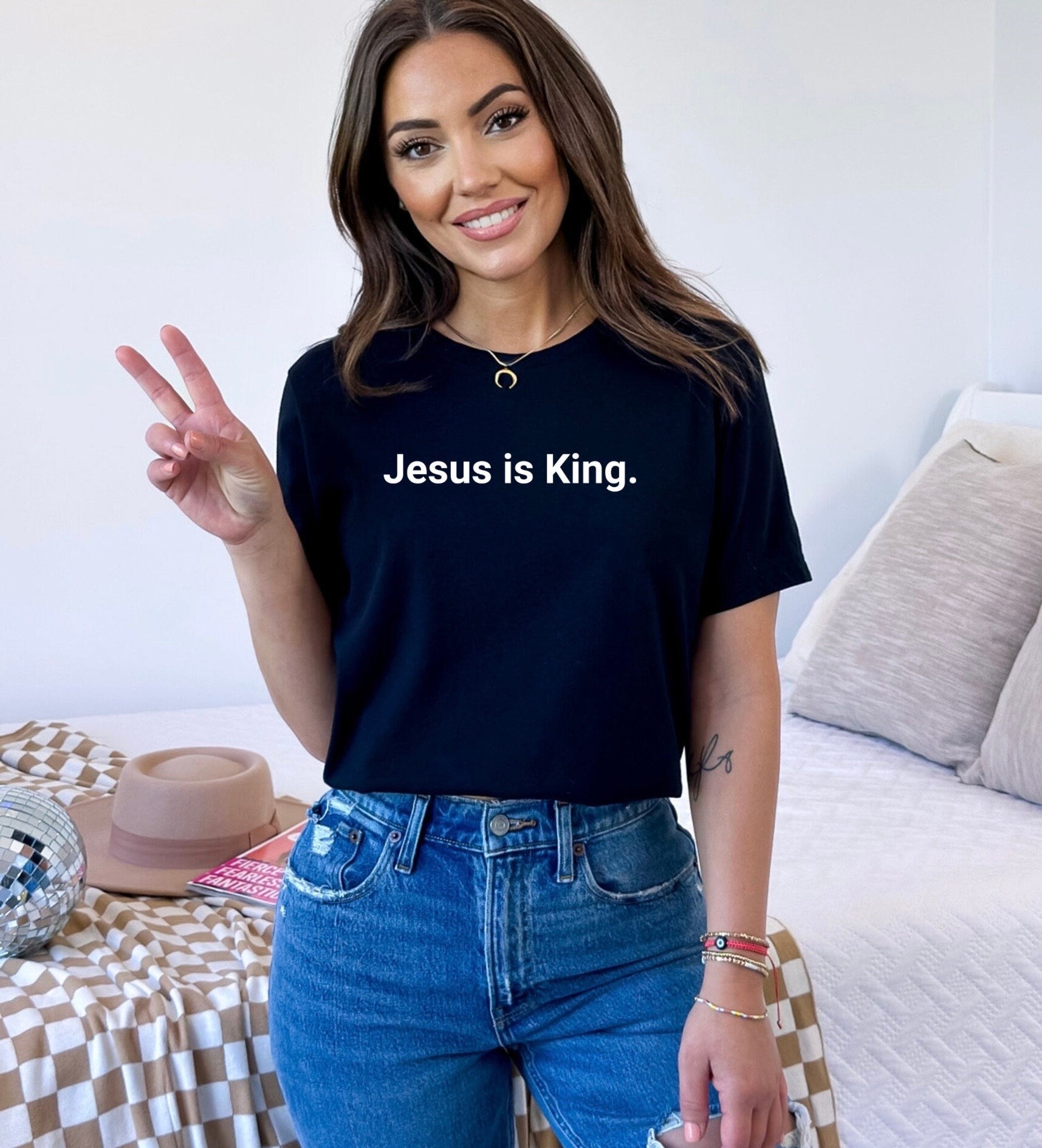 Jesus Is King Sweatshirt, Bible Verse Tee, God Is Good Sweatshirt, Oversized Sweater, Faith Based, Christian Sweater, Christian Sweatshirt