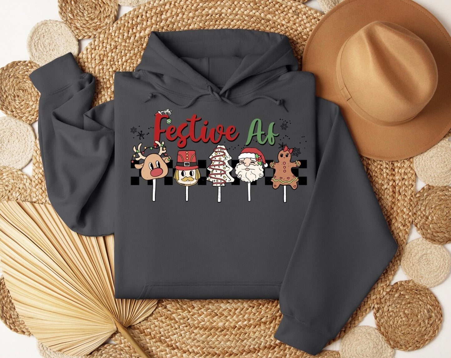 Festive AF Sweater, Cute Christmas Sweatshirt, Christmas Shirt, Holiday Xmas Tee, Snowman Sweater, Womans Sweater, Farm Fresh, Gingerbread