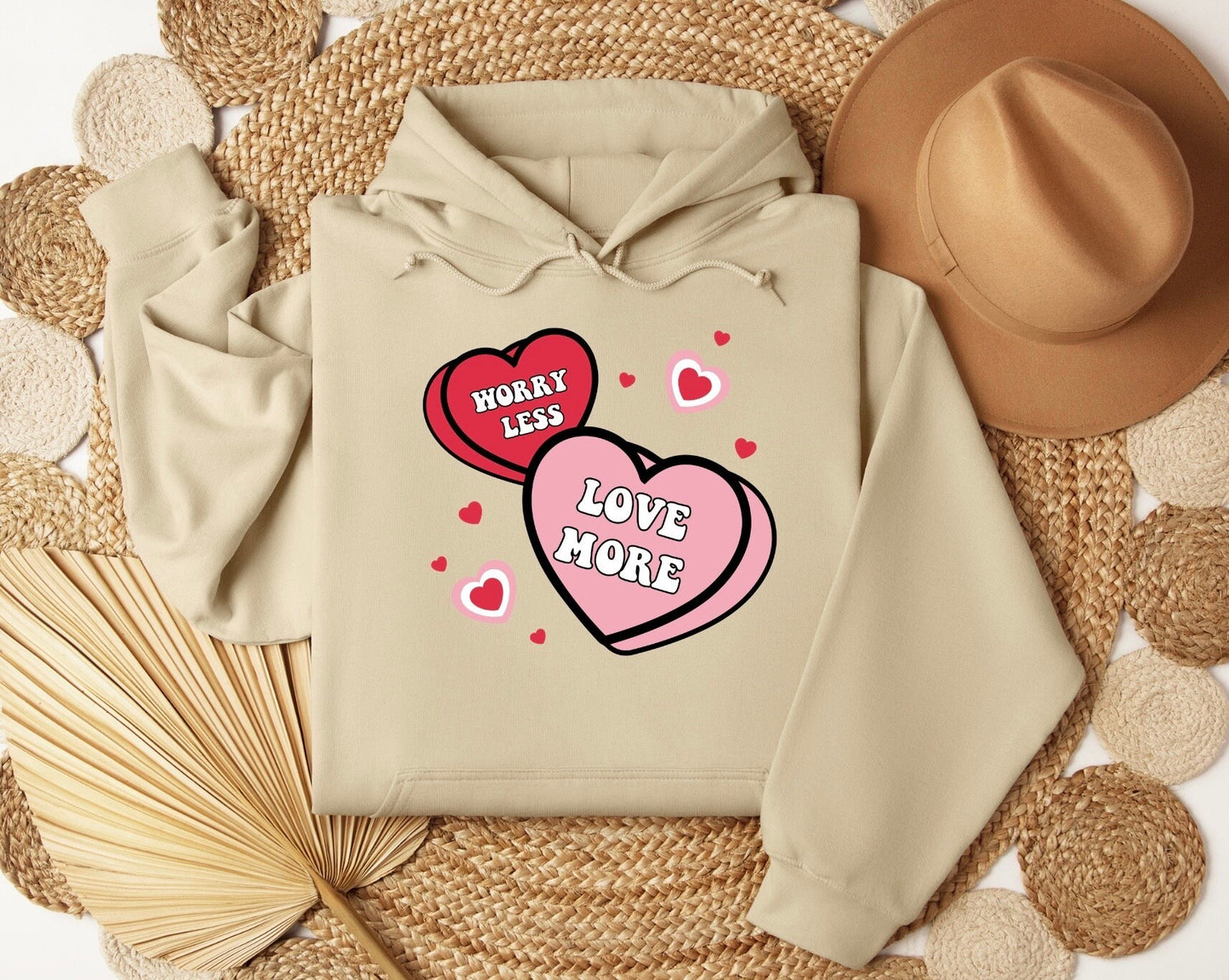 Valentines Hoodie, Valentines Sweater, Sexy Sweater, Valentines Sweatshirt, Valentines Crewneck, Worry Less Sweatshirt, Love More Hoodie