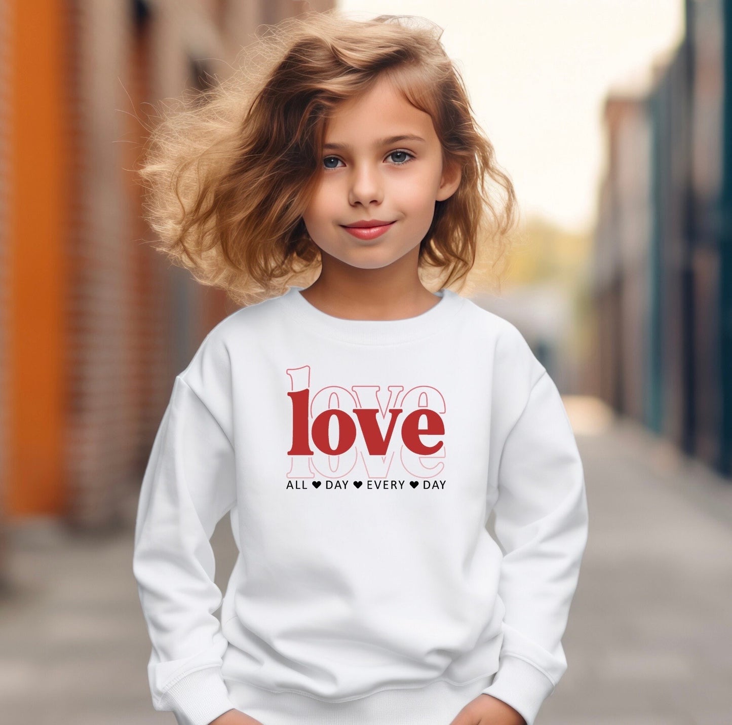 Kids Love Hoodie , Youth Love Sweatshirt, Toddler Love Sweater, Girl Valentine Crewneck, Gift For Daughter, Matching sweaters, Infant Shirt