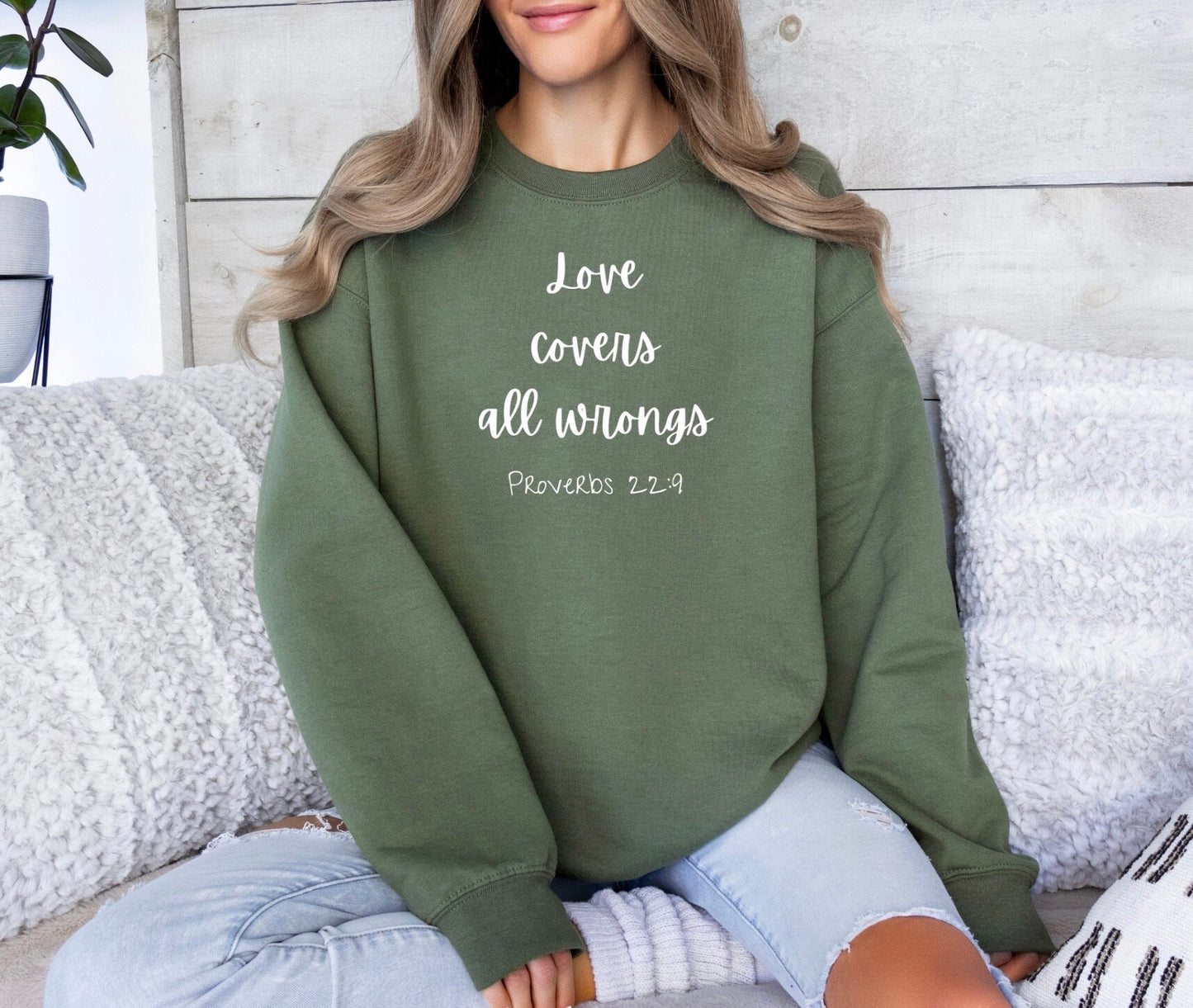 Christian Sweatshirts Bible Verse Sweatshirt God Hoodie Jesus Tee Christian Gifts for Her Religious Apparel Baptism Sweatshirt Jesus Sweater