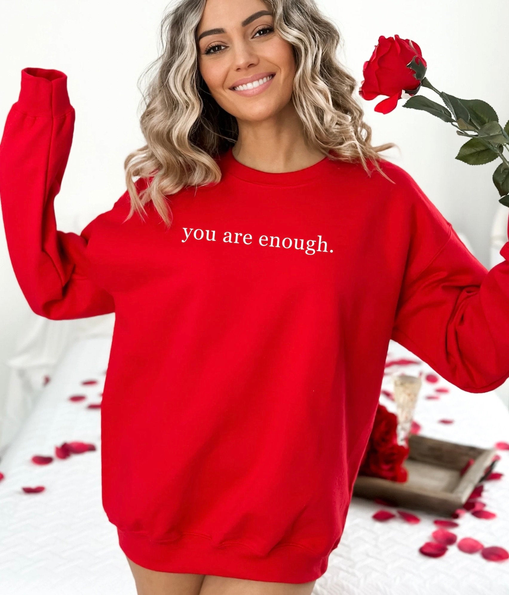 You Are Enough Sweatshirt, You Are Enough Shirt, You Are Enough Crewneck, You Are Enough Sweater, Oversize Sweater, Mental Awareness Sweater